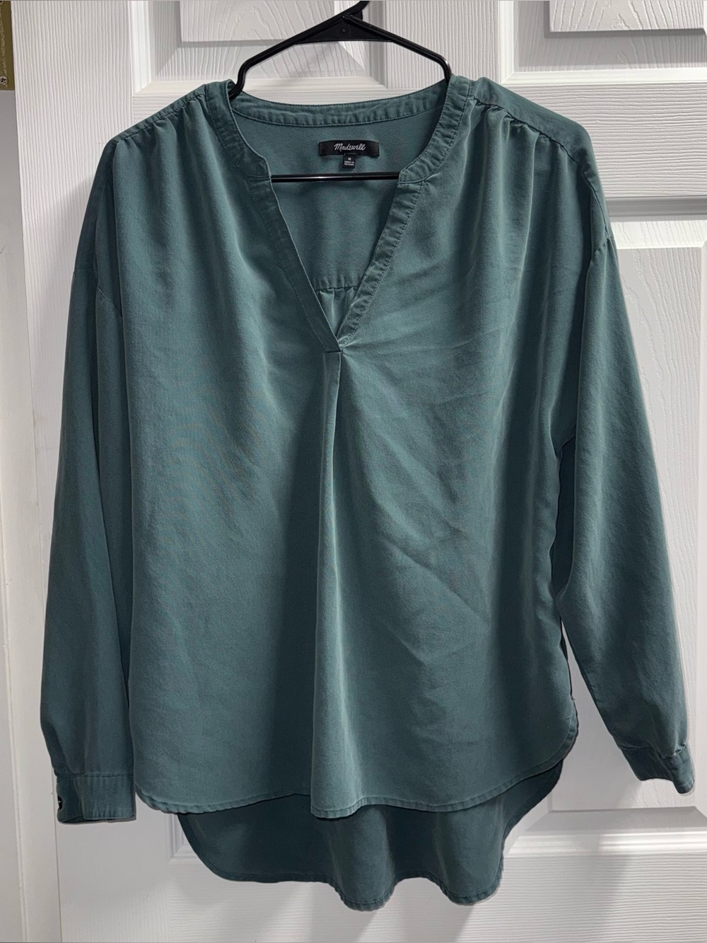 Madewell Sandwashed Popover Top